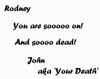 Card for Rodney again!