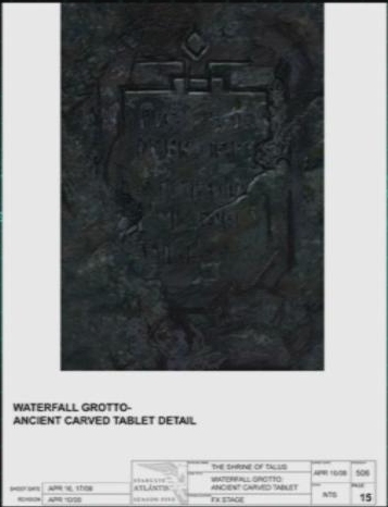 Carved Tablet (in grotto)